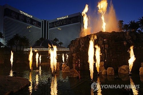 라스베이거스 미라지 호텔의 화산쇼