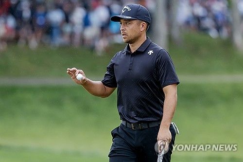 잰더 쇼플리의 2라운드 경기 모습
