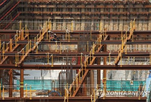 서울의 아파트 건설현장 