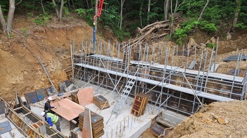 덕양구 대자동 산에서 진행 중인 사방사업 현장