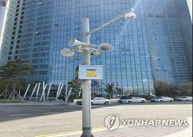 마린시티에 설치된 지능형 CCTV
