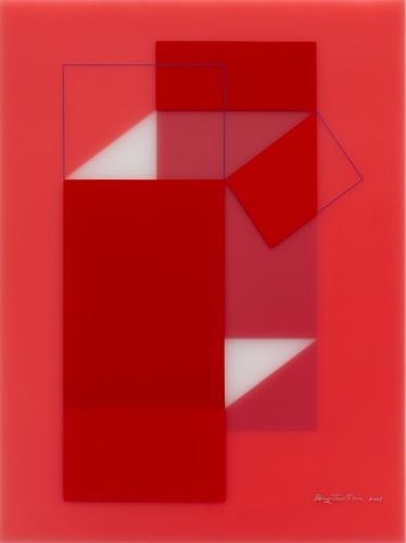 춤추는 상자(Dancing Box) 2023-11, 2023, 120 x 60cm, Acrylic_Tape on Frosted Plexiglass[가나아트 제공. 재판매 및 DB 금지]