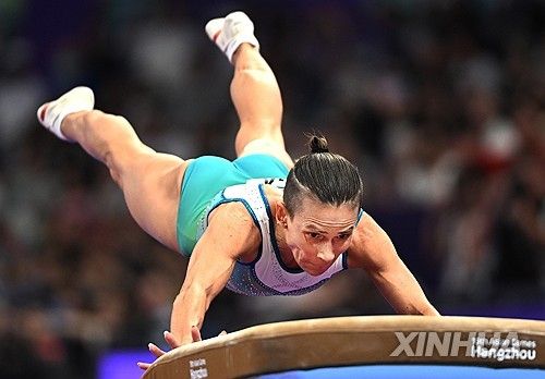 2023년 항저우 아시안게임 도마 경기에 출전한 추소비티나 