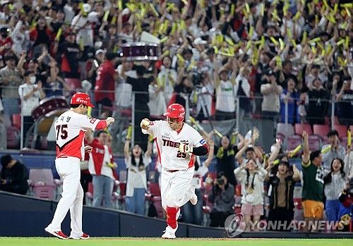 이우성, 역전 스리런홈런 세리머니