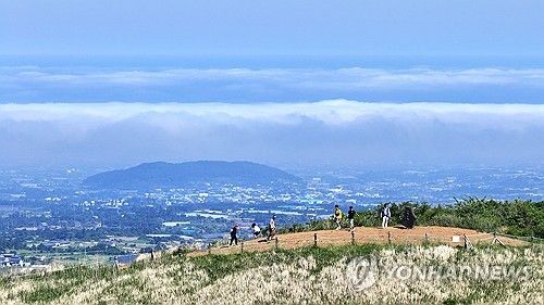 제주 바다 뒤덮은 안개