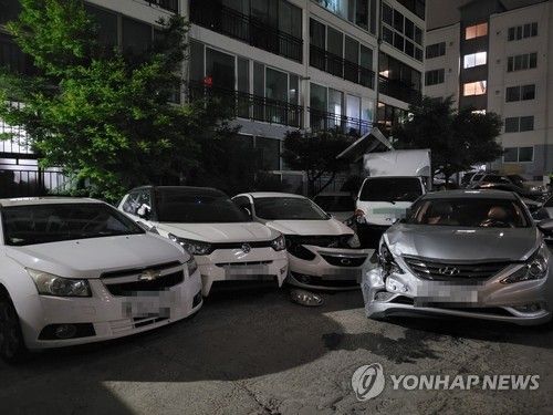 A씨가 낸 사고로 파손된 차량