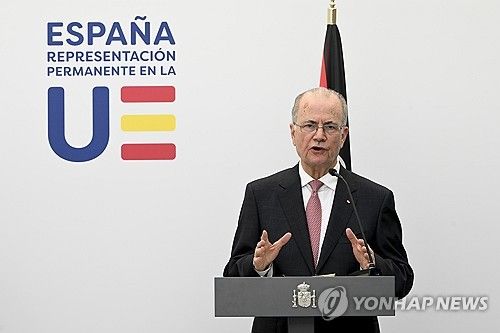 EU 본부 방문한 팔레스타인 자치정부 총리