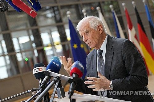 발언하는 호세프 보렐 EU 외교안보 고위대표