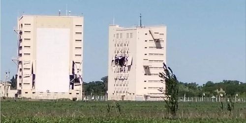 우크라이나에 공습당한 러시아 아르마비르 지역의 핵 레이더로 추정되는 건물