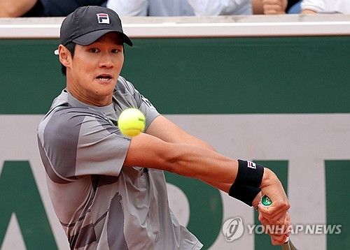 권순우의 1회전 경기 모습. 