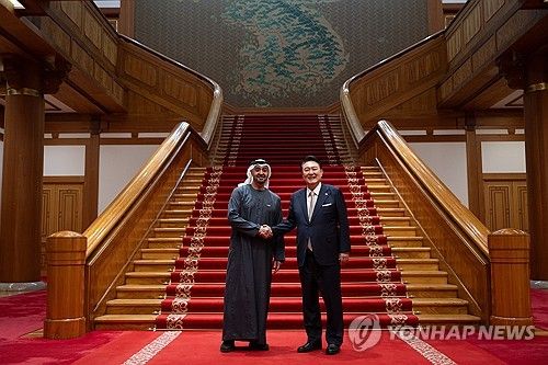 윤석열 대통령, 무함마드 UAE 대통령과 공식 만찬