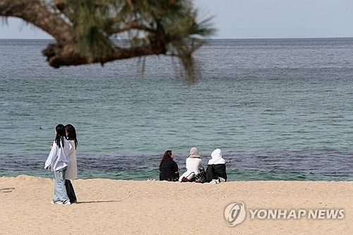 해변에서의 망중한