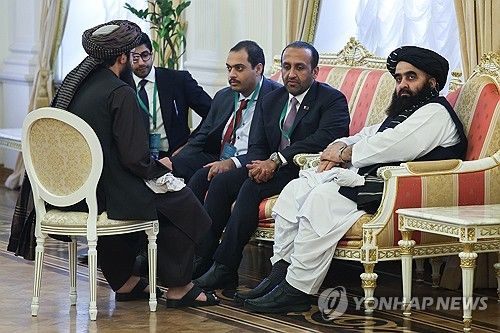 2023년 9월 러시아에서 열린 아프간 회의에 참석한 탈레반 대표들