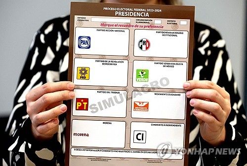 멕시코 대선 투표용지 견본