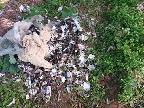 영천서 발견된 '대남 오물 풍선'