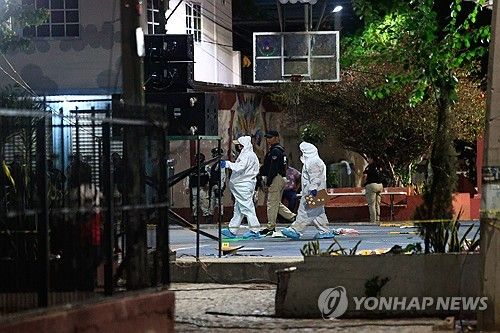 멕시코 시장 후보 피살 현장