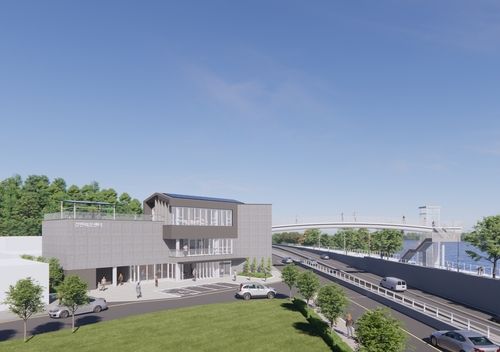 낙동강변 이음센터와 강변이음교 조감도