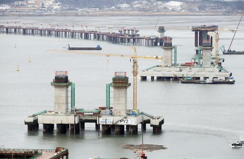 인천 제3연륙교 건설 현장