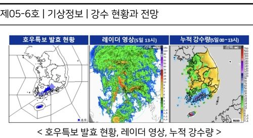 광주·전남에 호우, 강풍특보