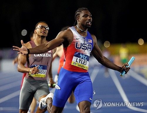 라일스의 우승 세리머니