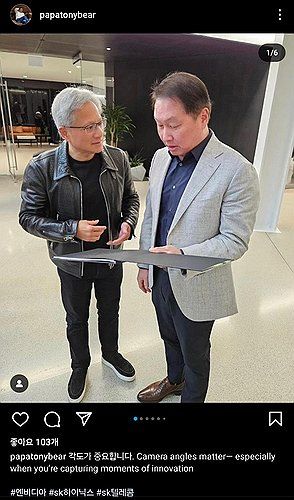 젠슨 황 엔비디아 CEO 만난 최태원 회장