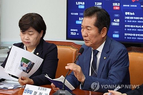 발언하는 정청래 최고위원