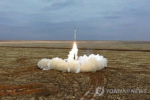 2022년 군사훈련서 이스칸데르 K 미사일이 발사되는 모습 