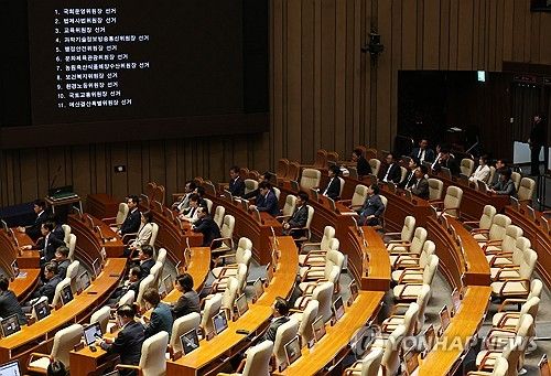 여당 없이 상임위원장 선출