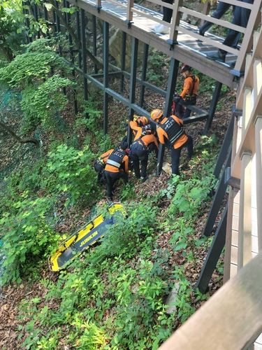 삼악산 케이블카 전망대 사고 현장