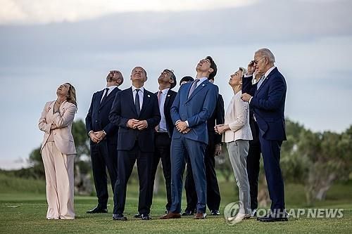 G7 지도자들 