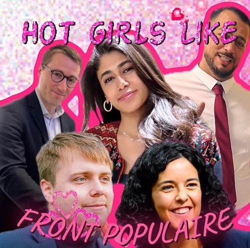 프랑스 좌파 연합 '인민전선' 소속 정치인들 사진으로 만든 SNS 게시물.