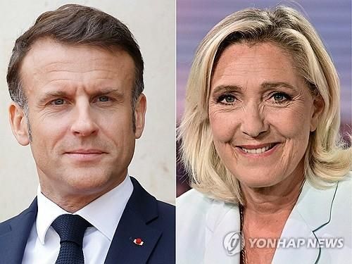 마크롱 대통령과 마린 르펜 국민연합 의원