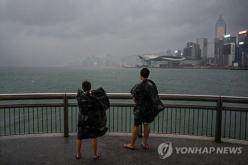 지난해 9월 1일 태풍이 강타한 홍콩