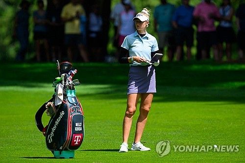 넬리 코르다의 2라운드 경기 모습