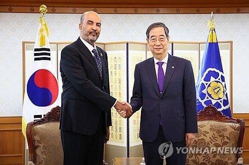 리비아 대통령위원회 부위원장 만난 한덕수 총리