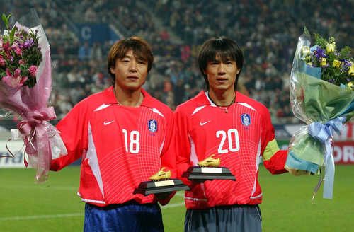 은퇴하는 황선홍과 홍명보