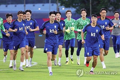 싱가포르전 앞둔 축구 대표팀 훈련