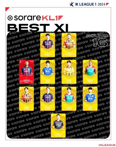 하나은행 K리그1 2024 16라운드 베스트 11