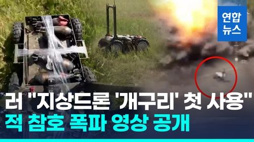 [영상] 폭탄 싣고 적 참호로…러 "지상 자폭드론 '개구리' 첫 사용" - 2