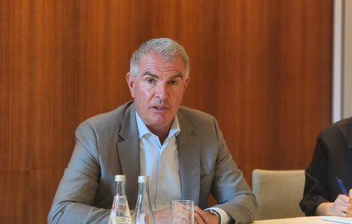 카르스텐 슈포어 루프트한자 최고 경영자가 5일 오후 서울 신라호텔에서 기자간담회를 열고 있다. [사진/성연재 기자] 