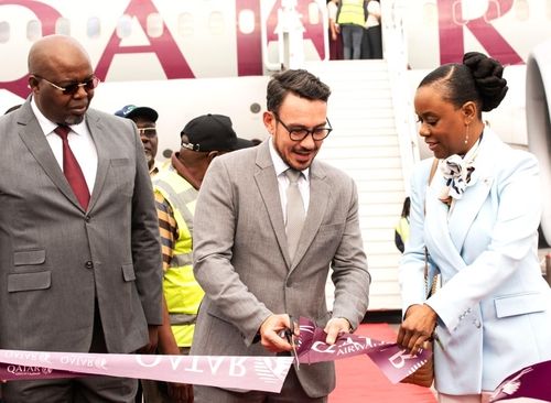 카타르항공의 킨샤사 취항 기념식 [카타르항공 제공] 