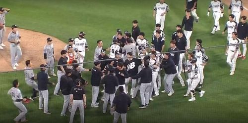 5일 발생한 한화-kt 선수단의 벤치 클리어링