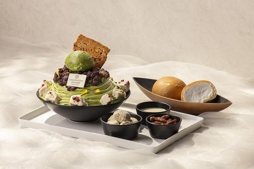 쉐라톤 그랜드 인천 호텔의 녹차 티라미수 빙수