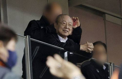 야구장 방문한 김승연 회장