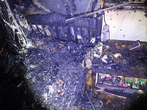 불에 탄 빌라 내부