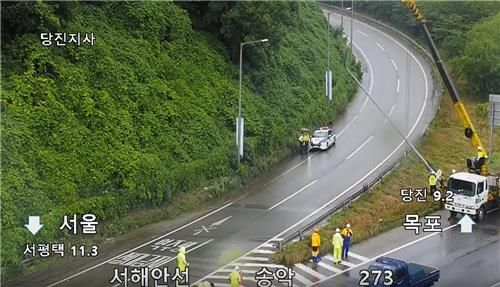 통제됐던 서해안고속도로 송악IC 서울방향