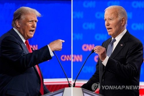 첫 TV토론서 격돌하는 바이든과 트럼프