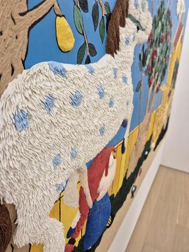 우국원 작가 작품의 독특한 질감