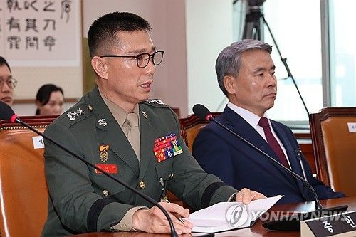 답변하는 임성근 전 사단장