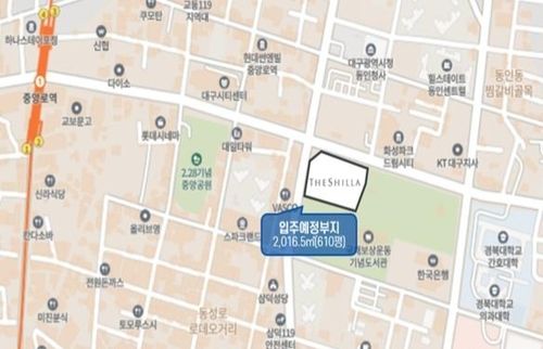 호텔 건립 부지 위치도 